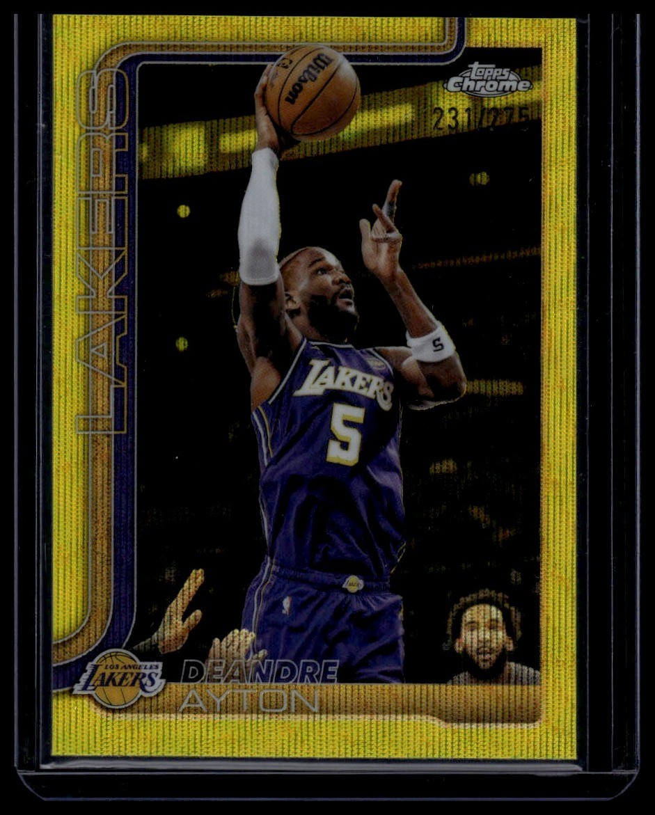 2025-26 Topps Chrome Update #104 Deandre Ayton Yellow RayWave Refractor #/275