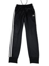 Adidas Joggers Womens Size Small Black White 3 Stripes Original Gym Workout Run