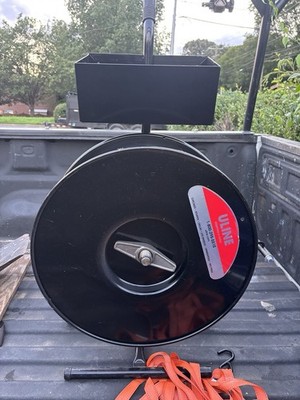 U Line Polypropylene Strapping Cart with 8x8 Core Black