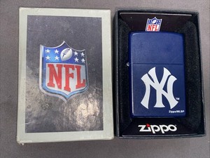 Zippo 8260, New York Yankees, MLB, Navy Blue Matte Lighter