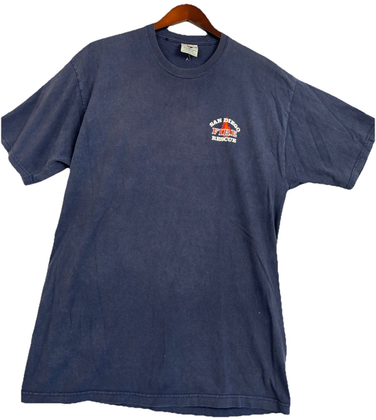 San Diego Fire Rescue Keep Back 300 Feet T Shirt Xl Blue Firefighter Tee