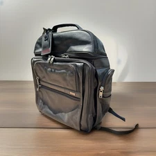 TUMI Alpha 96186D4 G4.4 Leather Business Backpack in Black w/Insert