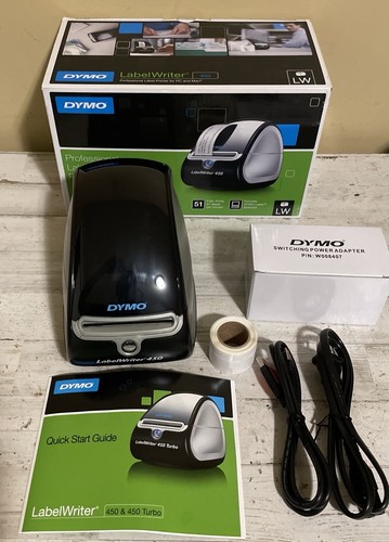 DYMO LabelWriter 450 Thermal Label Printer 1750110- w/ Power Supply & USB Cable