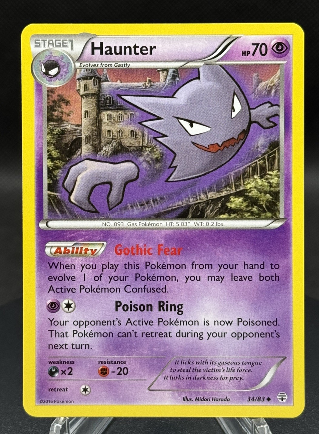 👻 Pokémon TCG – Haunter 34/83 – Generations (2016) – Uncommon – NM
