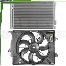 Electric Ac Condenser Cooling Fan Kit For 2012-2013 Hyundai Accent Kia Rio