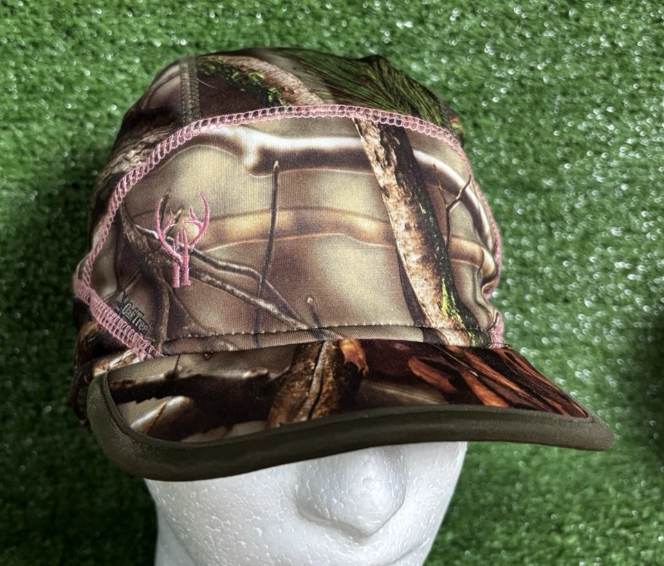 Huntworth Camouflage Ear Flap Pony Tail Fleece Lined Fabric Cap Hat- Women's M/L - Image 2 of 4