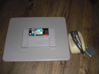 Mario Paint Game Cart w/ OEM Mouse Pad Controller SNES Super Nintendo COMPLETE