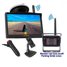 Wireless Backup Rear View Camera System 5" Monitor Night Vision For RV Truck Car