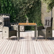Garden Dining Set Grey