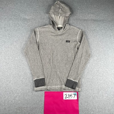Billabong Hoodie Sweatshirt Youth Small Gray KNit Long Sleeve Beach Pullover