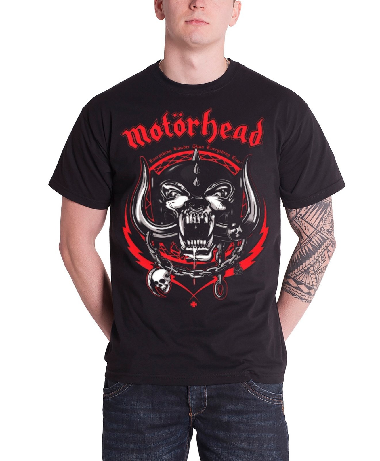 Rockoff Trade Men's Lightning Wreath T-Shirt L Black