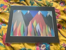 Cubist Impressionist Abstract Mounted Print Of Mountains