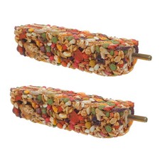 2Pcs Interactive Metal Bird Perch Sticks with Chewing and Grinding Function