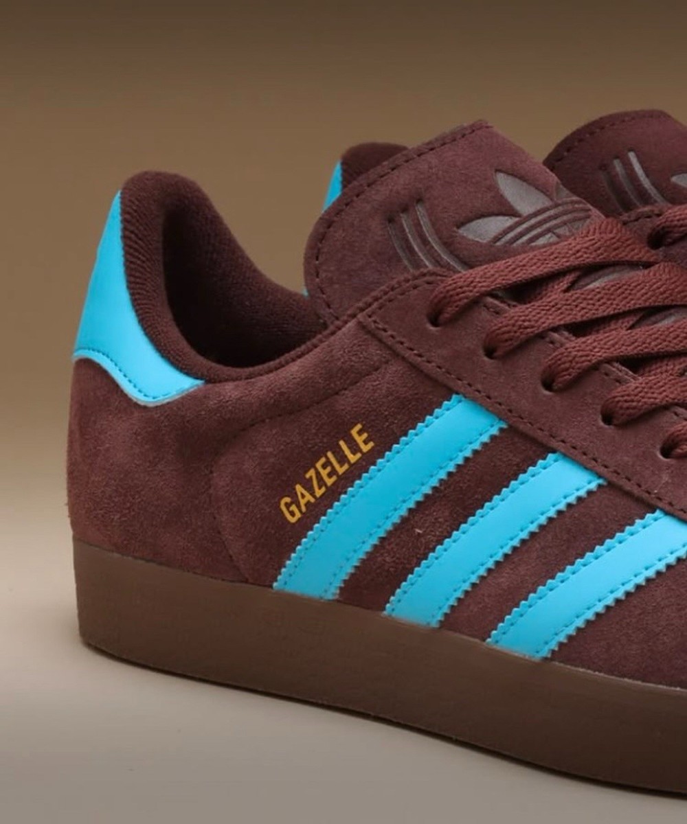 adidas Originals Gazelle Shadow Brown Blue Gum Men's Sizes 6