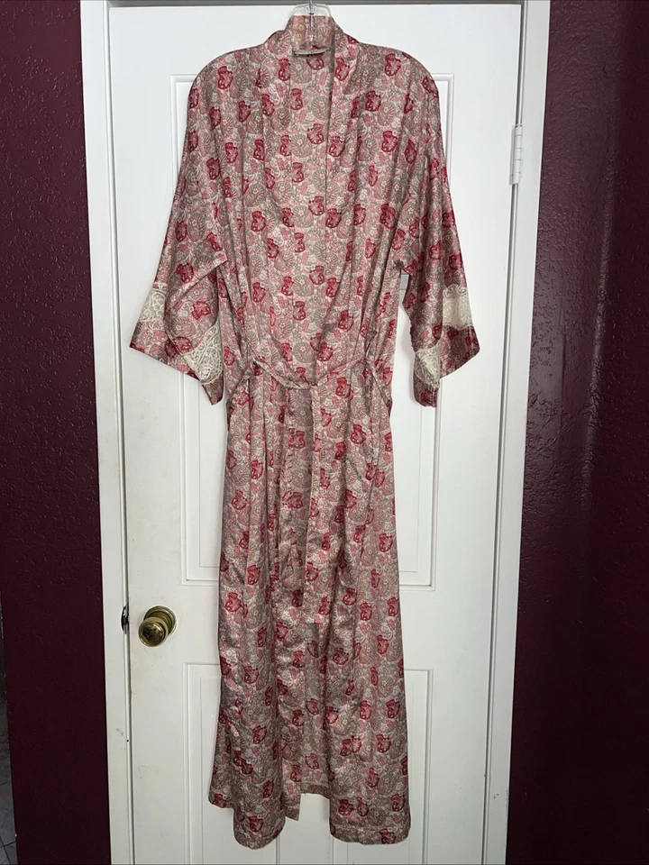 ROUPÃO LONGO DE SEDA COM CINTO VALENTINO TAMANHO ÚNICO - Imagem 3 de 4