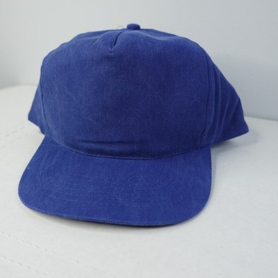 Vintage Blank Trucker Hat Cap Snapback NWOT Blue Head Shots By KC Caps RARE
