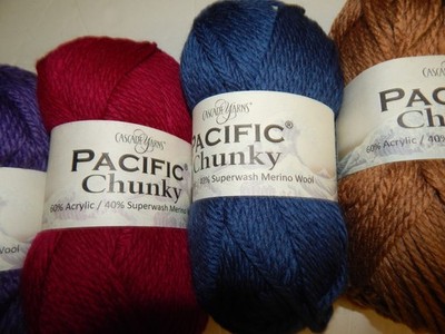 CASCADE YARNS PACIFIC CHUNKY Acrylic & Superwash Merino Wool - 7 Colors You Pick