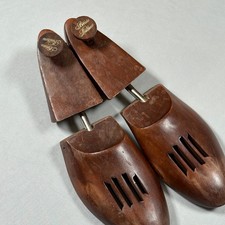 Brooks Brothers Shoe Trees Men L Wood Brown Adjustable Ventilated Split Toe