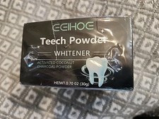EEHOE Teech Whitening Powder Activated Coconut Charcoal .70 Oz. NEW SEALED