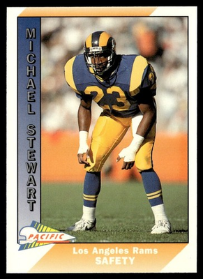#ad 1991 Pacific Michael Stewart Los Angeles Rams #261 $2.25
