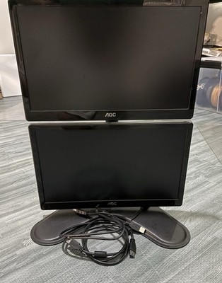     AOC GAMING STOCK DAY TRADING DUAL 15.6'' USB MONITOR SETUP & METAL STAND