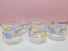 ARCOPAL FRANCE 6 BICCHIERI FLO ABBINABILI AI PIATTI FIORI PASTELLO GLASS