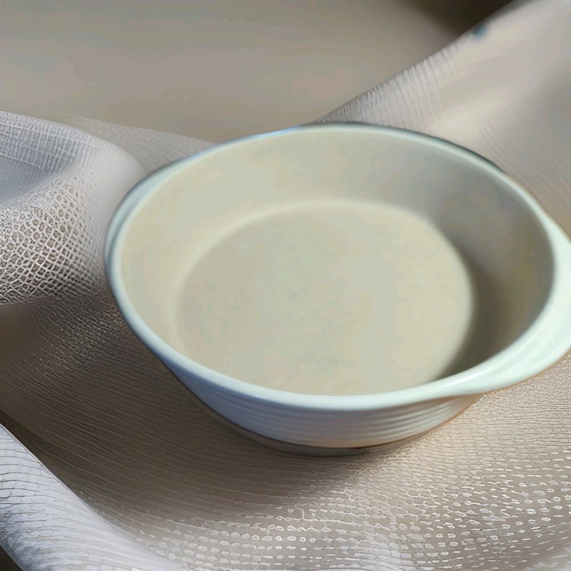 Pampered Chef New Traditions Mini Baker Stoneware 8" Beige Round Dish 210705 EUC