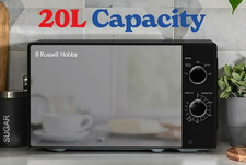 Russell Hobbs RHM2027B 20L Manual Microwave 800W 5 Power Levels - Black