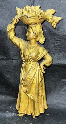 Statue jeune femme en régule - Photo 1/4