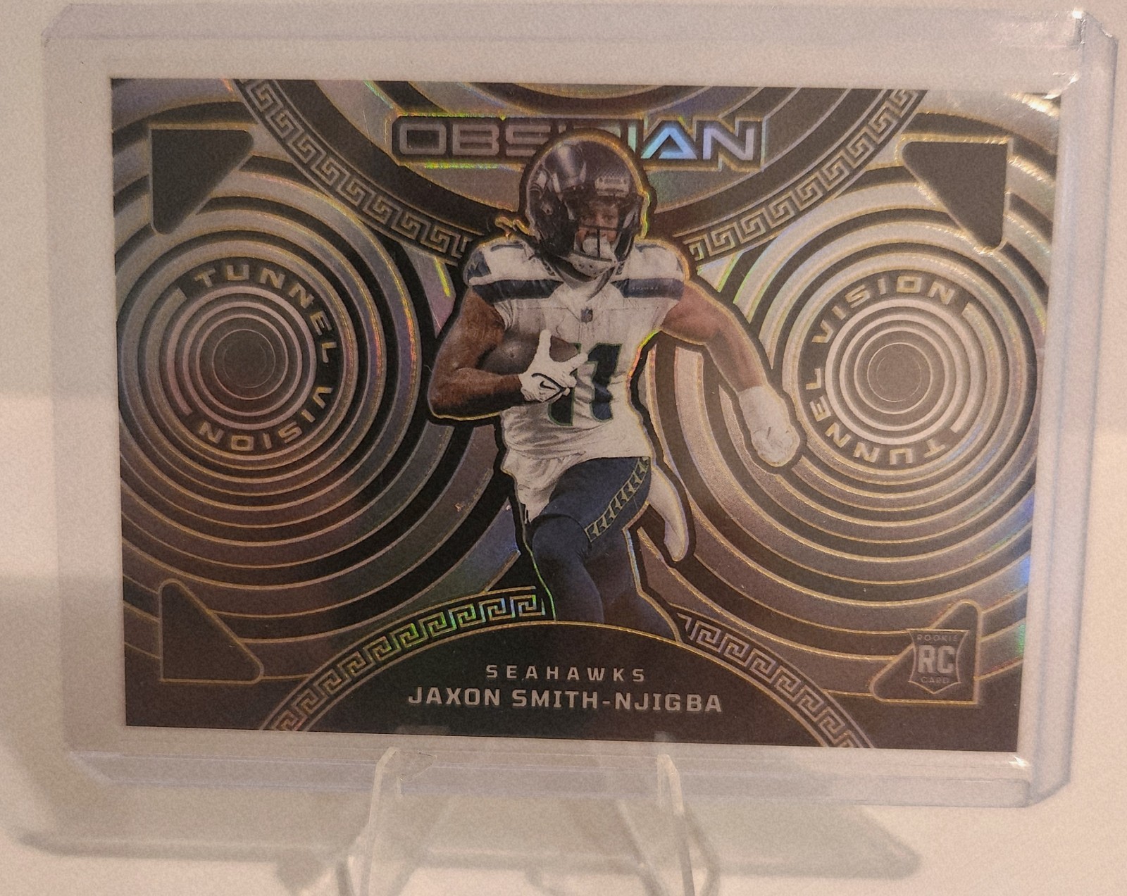2023 Panini Obsidian Jaxon Smith-Njigba Tunnel Vision Yellow #/25 RC