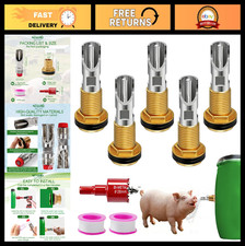 5PCS Stainless Steel Pig Water Nipples, Automatic Waterer for Livestock Care