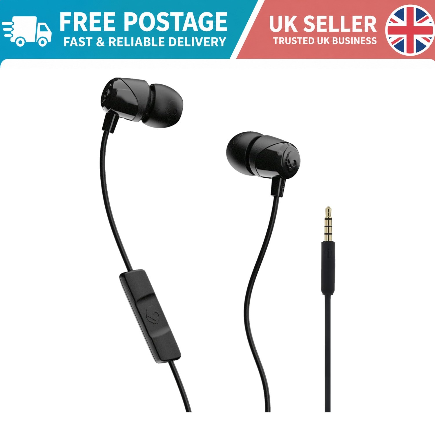 Jib Wired Earbuds with Noise Isolation & In-Line Microphone