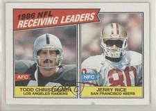 1987 Topps League Leaders Todd Christensen Jerry Rice #228 HOF 08kw