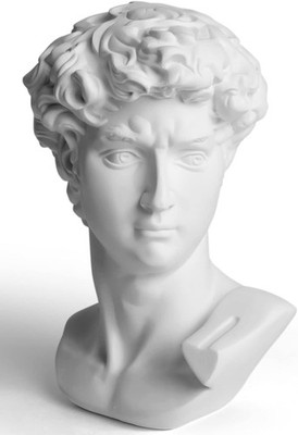 David Statue Kopf Skulptur 15,2 cm Michelangelo Klassische Büste Wohnkultur