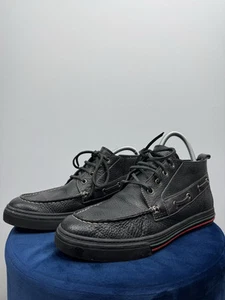 Gucci bottes en cuir mocassins chaussures noires chaussures pour hommes pointure 40,5 (7,5)