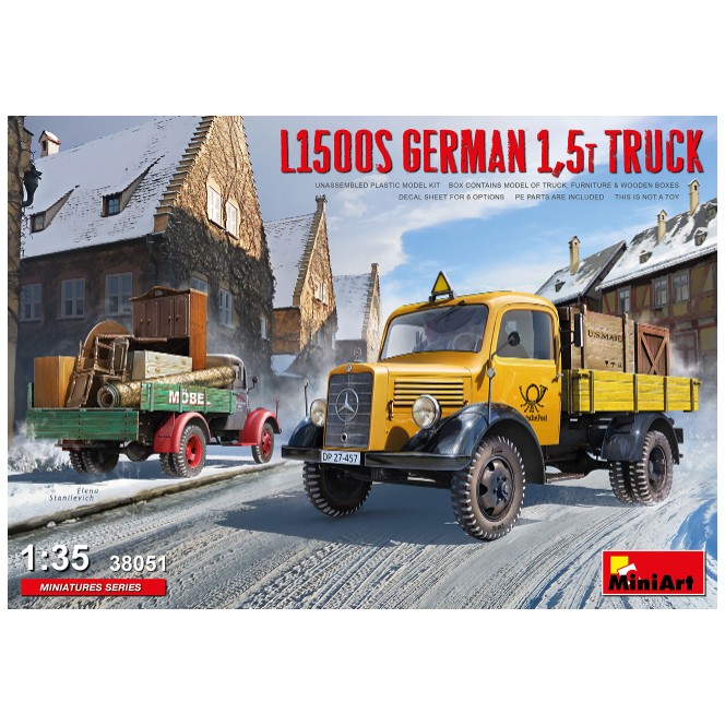 Miniart 38051 L1500S German 1.5 Ton Truck 1:35 Scale Kit