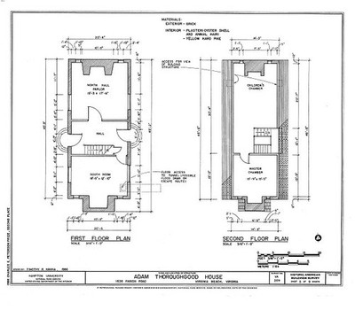 5. First second floor plans - Adam Thoroughgood House, 1636 Parish Road