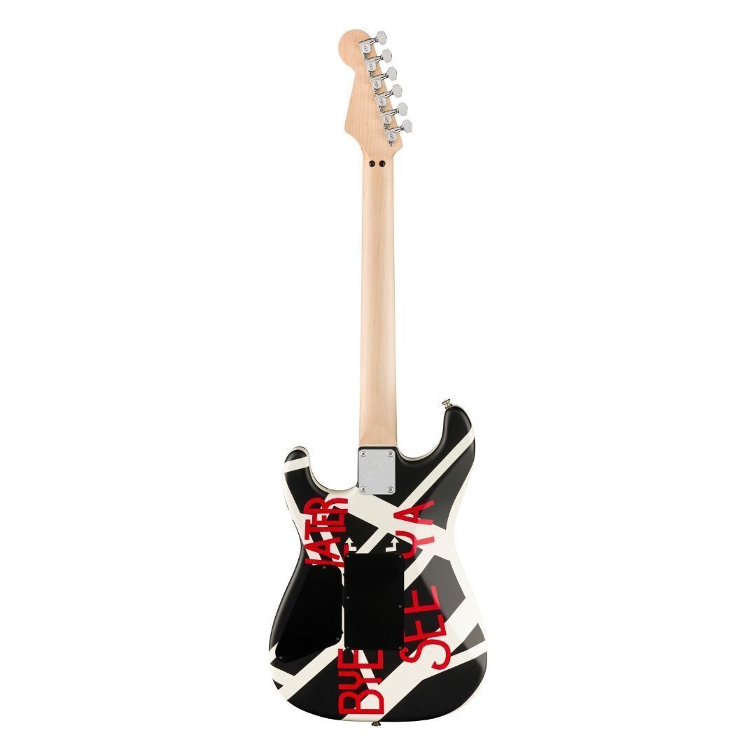 EVH Striped Series Circles 6-String Electric Guitar (White and