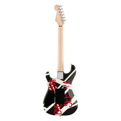 EVH Striped Series Circles 6-String Electric Guitar (White and