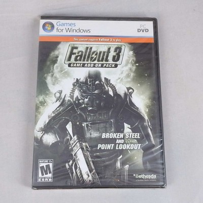 Fallout 3 Game Add-On Pack: Broken Steel and Point Lookout (PC, 2009)