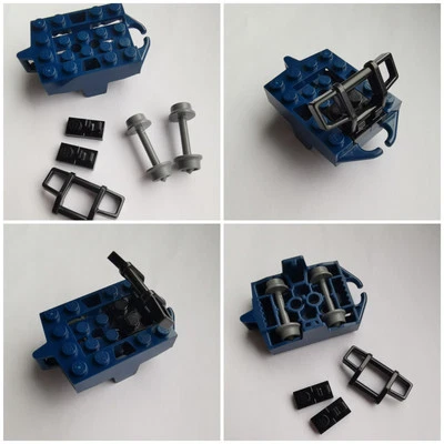 Lego® Roller Coaster Achterbahn Waggon Wagen 26021 incl. Räder Dunkelblau Neu