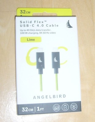 Solid Flex  USB-C 4.0 Cable Angelbird USB C Kabel Lime 32cm NEU OVP