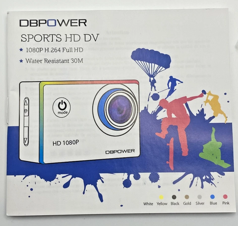 DBPower EX5000 Black 2" LCD Screen WIFI 14MP 1080P FHD Waterproof Action Camera - Image 4 of 4