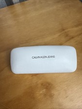 Calvin Klein Jeans Medium White Hard Shell Glasses Case