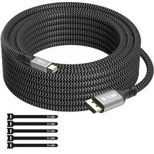 4K Mini DisplayPort to DisplayPort Cable 25FT, 4K 60Hz, Gold-Plated Plugs, N...