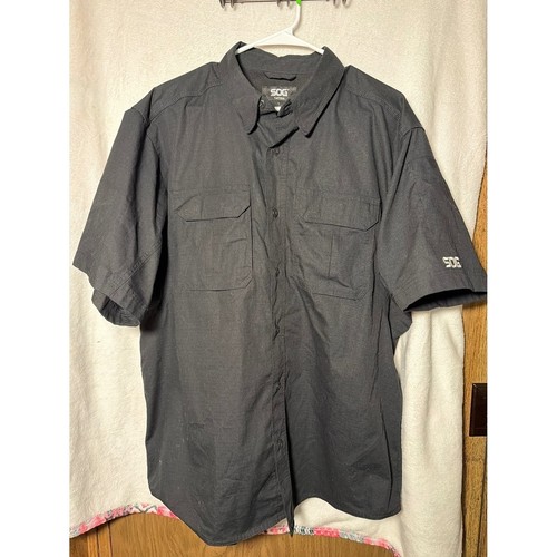 Cotton tactical utility shirt, SOG Tactical, short sleeve button-up
