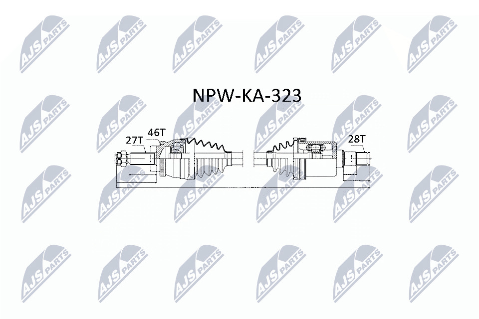 N.T.Y. NPW-KA-323.NTY Drive Shaft for KIA