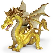 Safari Ltd. Golden Dragon Figurine - Detailed 6.75 Model Figure - Fun