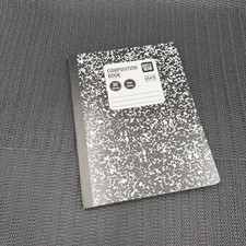Lot of 10 Pen Gear Composition Books Wide Ruled 80 Sheets Black White 51010