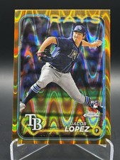 2024 Topps Chrome Baseball #225 Jacob Lopez - Gold RayWave /50